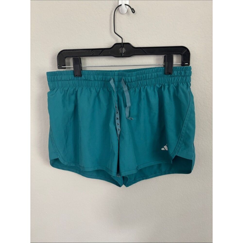 Adidas Women’s 3” Athletic Running Shorts Turquoise Blue Lightweight M